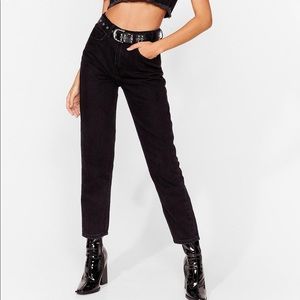 Nasty Gal Debbie high waisted mom jeans
